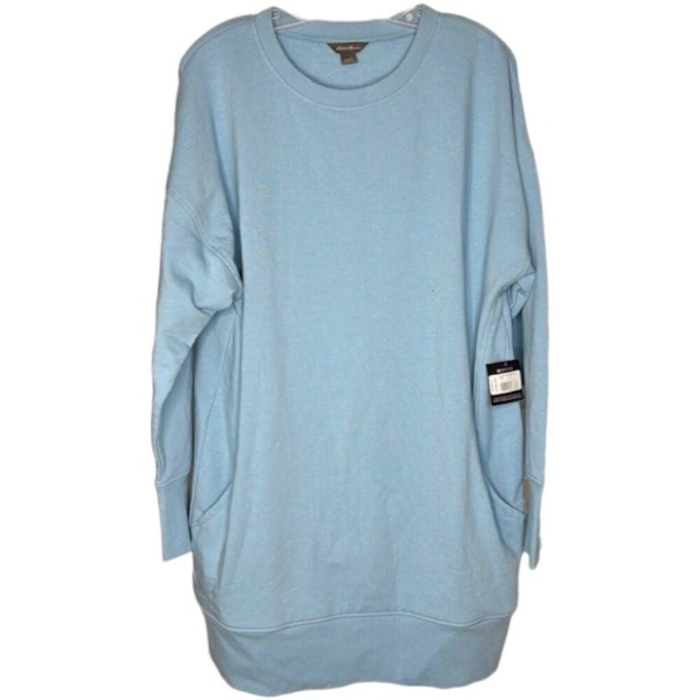 Eddie Bauer Cozy Camp Sweatshirt Dress - Coast Blue - L